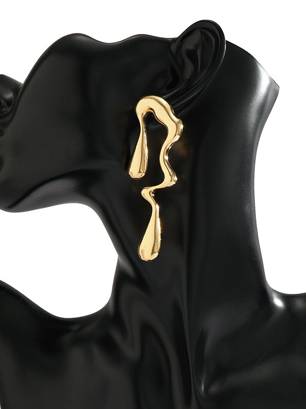 Boucles d'oreilles pendantes géométriques couleur unie