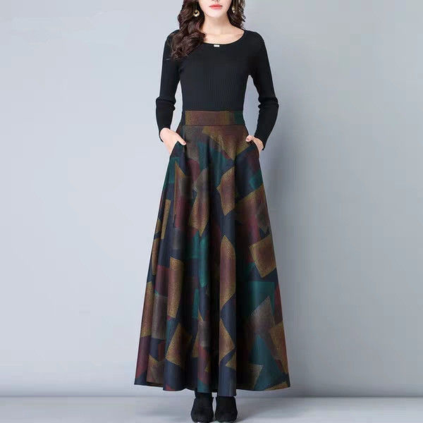 Elena - Jupe maxi avec imprimé floral et coupe fluide