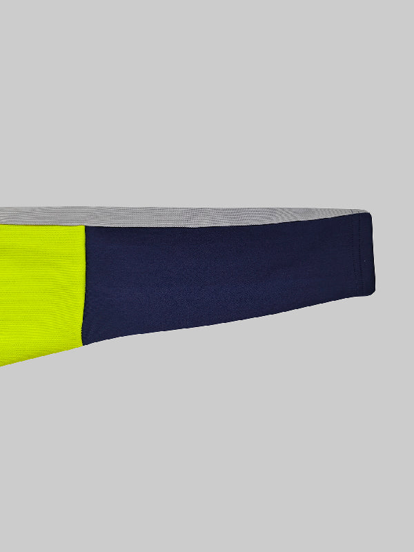 Sweat-shirt à manches longues et col haut, couleur contrastée