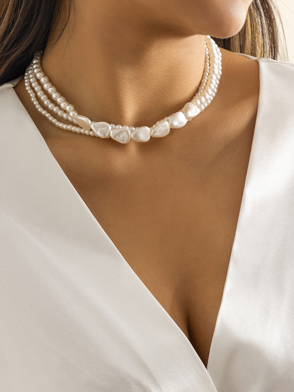Collier de perles multicouches vintage original