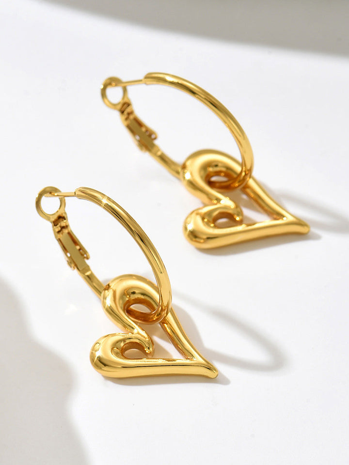 Boucles d'oreilles ajourées en forme de cœur