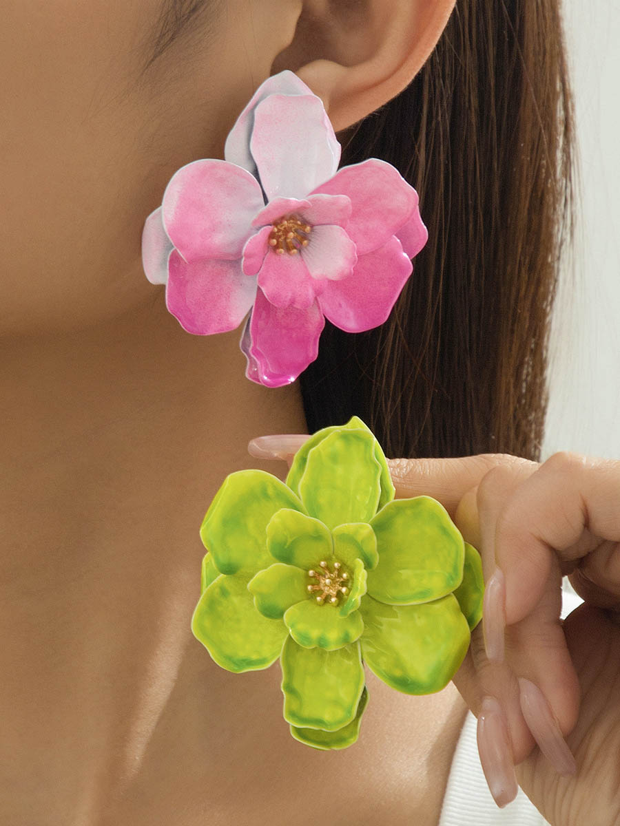 Boucles d'oreilles en forme de fleur