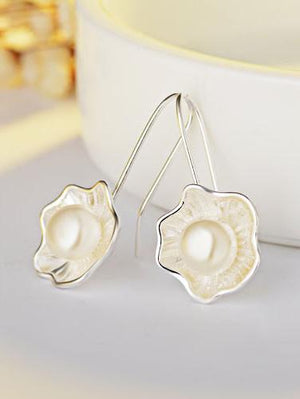 Boucles d'oreilles lotus et perles