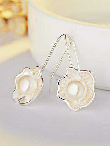 Boucles d'oreilles lotus et perles