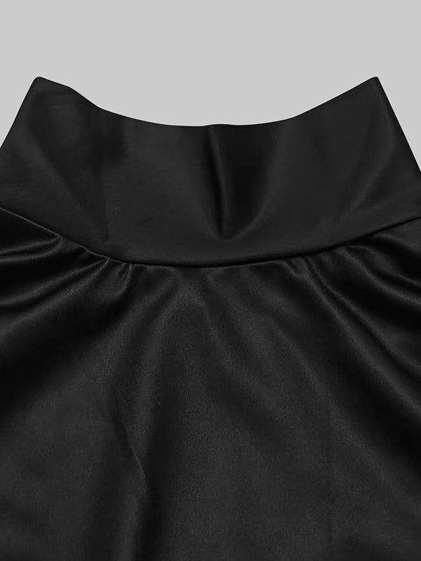 Robes longues amples sans manches colorées à col châle creux