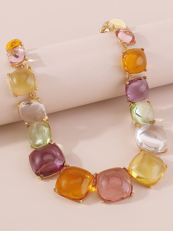 Collier géométrique délicat
