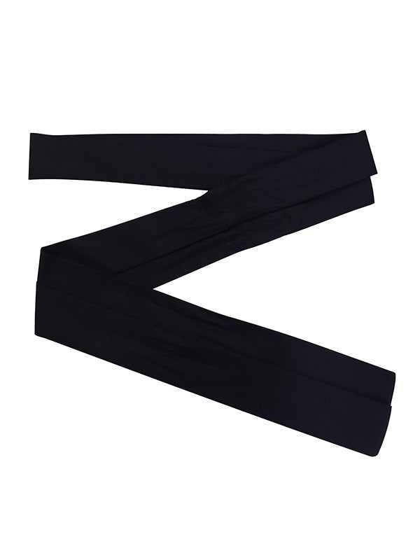 Robe courte boutonnée plissée volantée coupe trapèze, taille haute, à taille nouée, à col revers, couleur unie