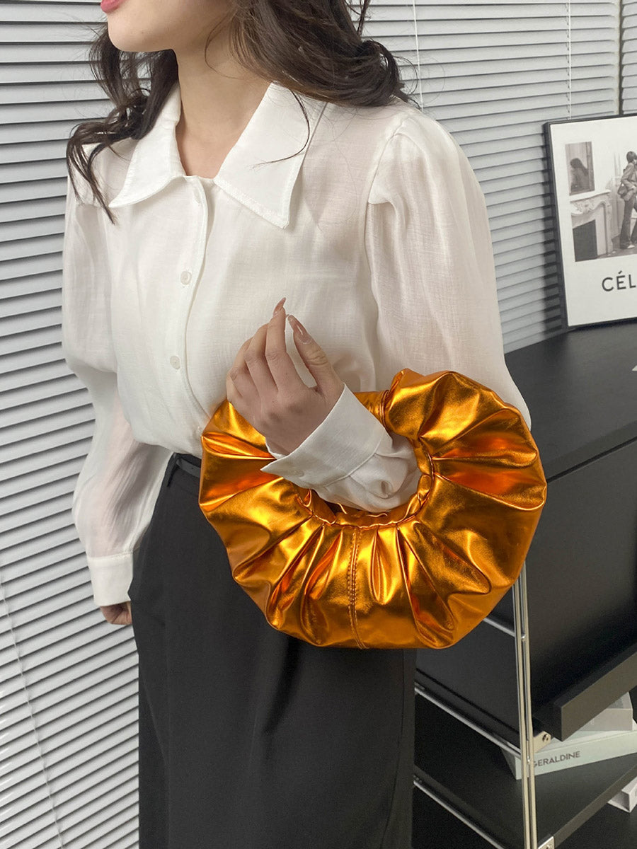 Pochette de soirée géométrique plissée