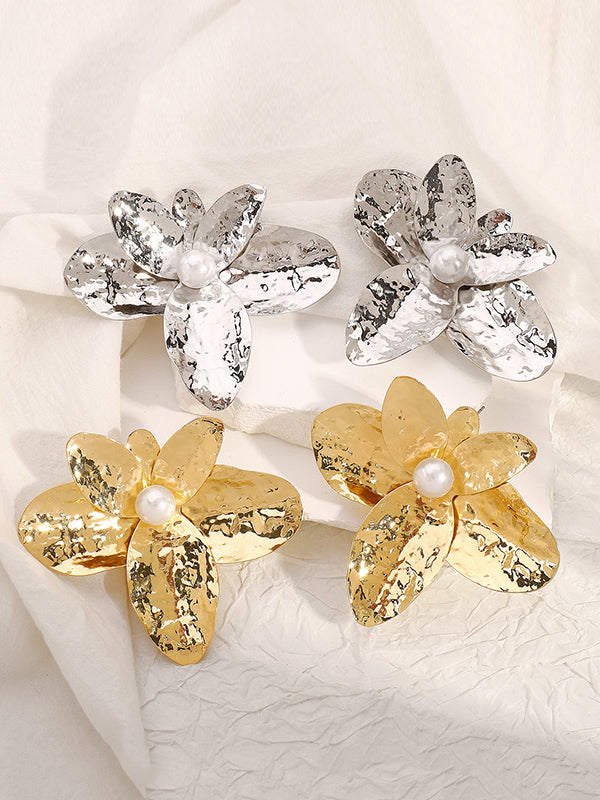 Boucles d'oreilles pendantes en forme de fleur