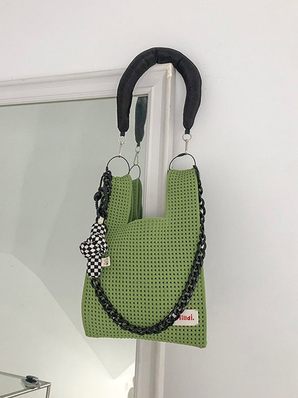 Chaînes Sacs à bandoulière tissés creux Sacs à main