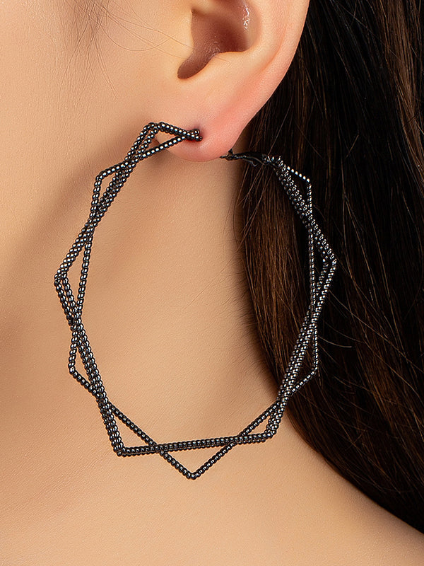 Boucles d'oreilles pendantes géométriques