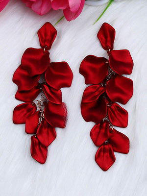 Boucles d'oreilles à chaîne, en forme de fleur