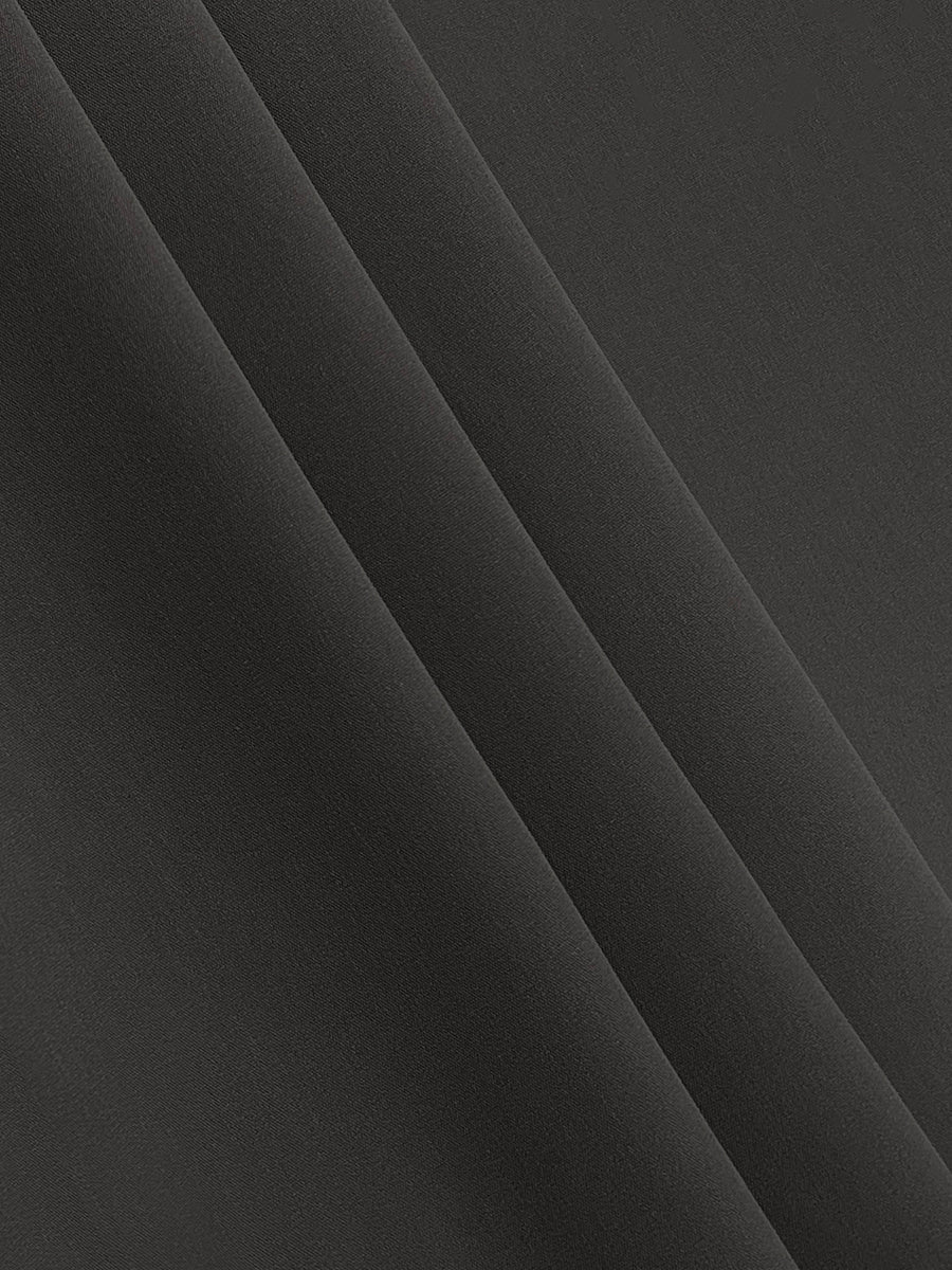 Pantalon ample plissé taille haute, à empiècements, couleur unie