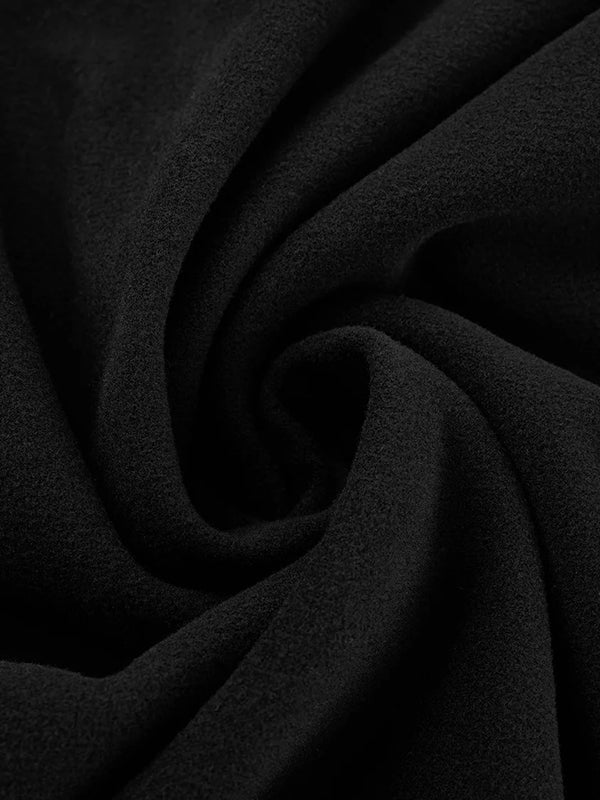 T-shirt simple fendu sur le côté coupe près du corps, à col haut, couleur unie