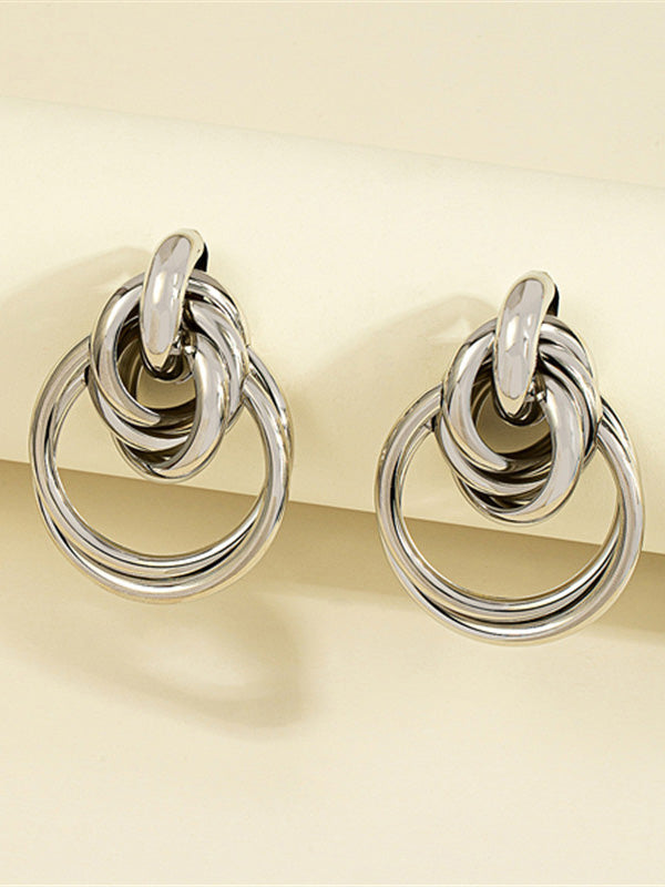 Boucles d'oreilles pendantes géométriques