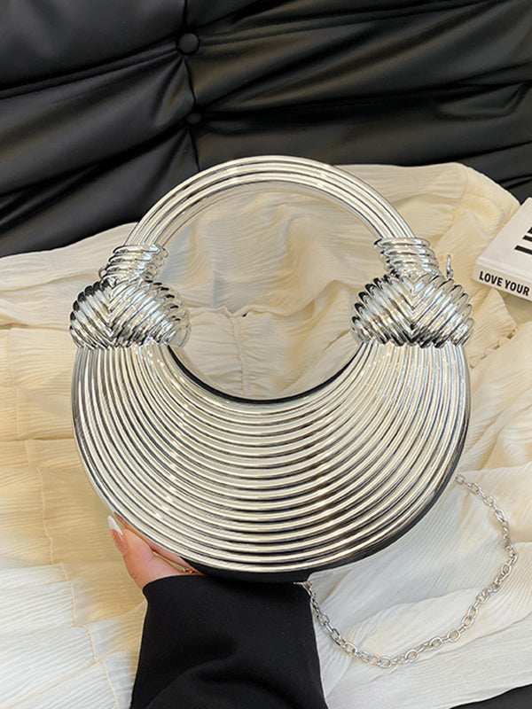 Sac géométrique brillant à chaîne