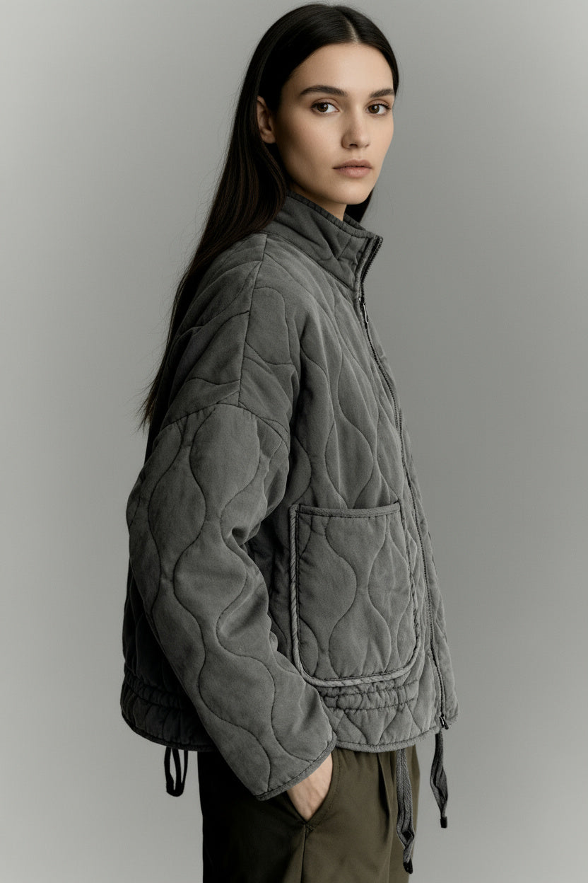 Kyrie | Veste Matelassée Femme Avec Col Haut