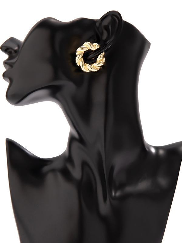 Clip d'oreille géométrique de couleur unie