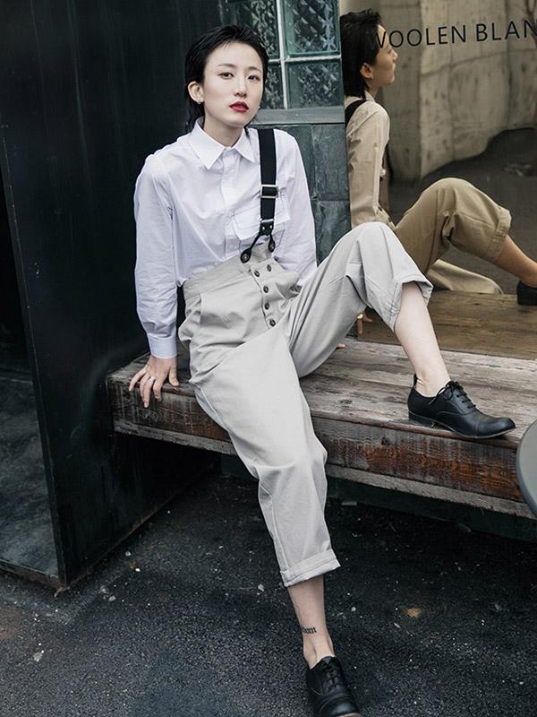 Combinaison vintage à une épaule et à boucles multiples