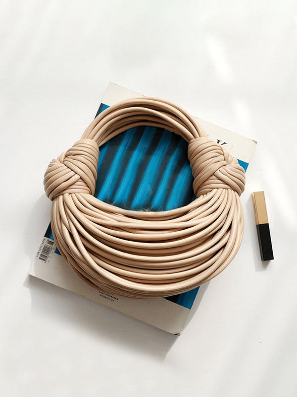 Sac à pompons, couleur unie