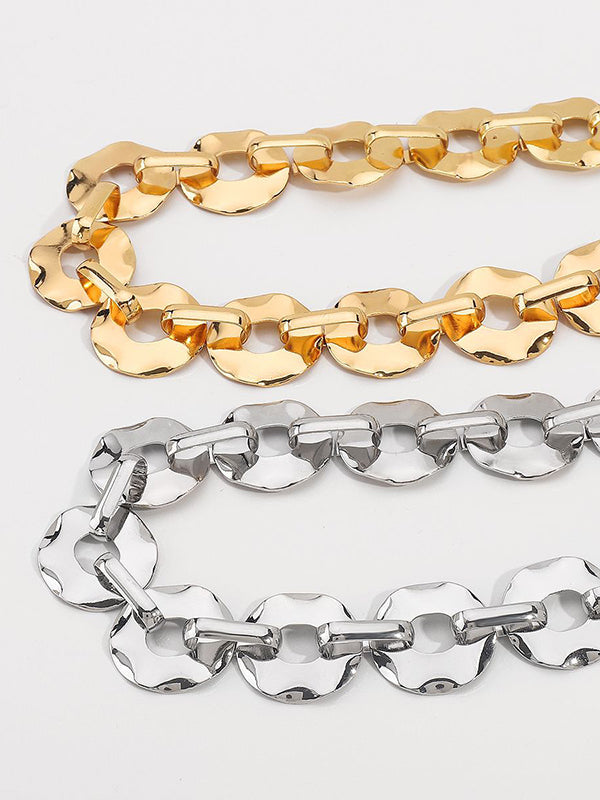 Collier géométrique normcore, à chaîne