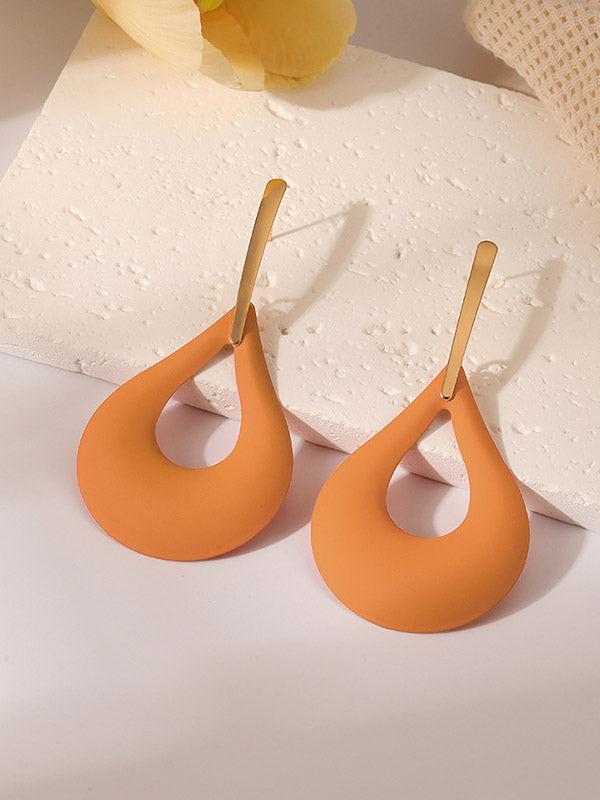 Boucles d'oreilles pendantes géométriques ajourées