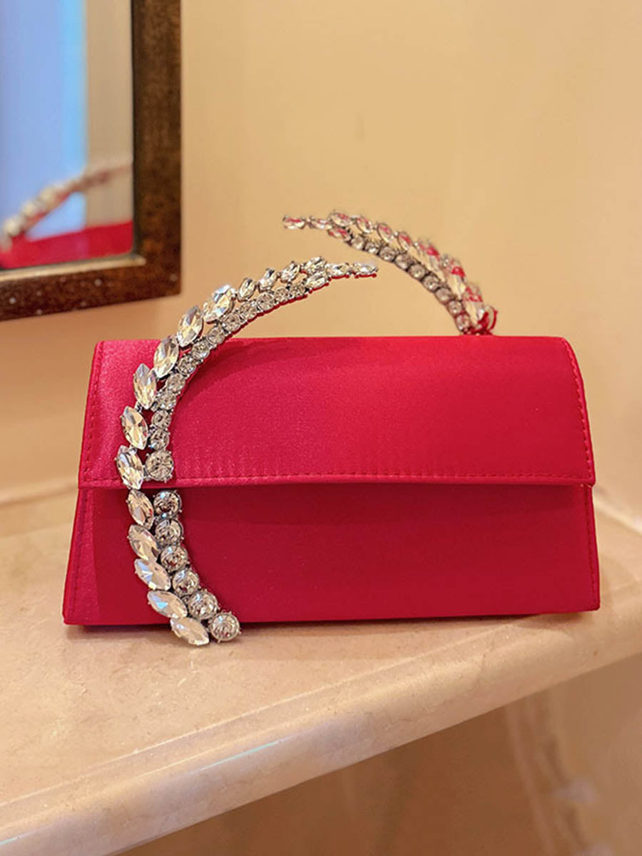 Sac à main géométrique à strass