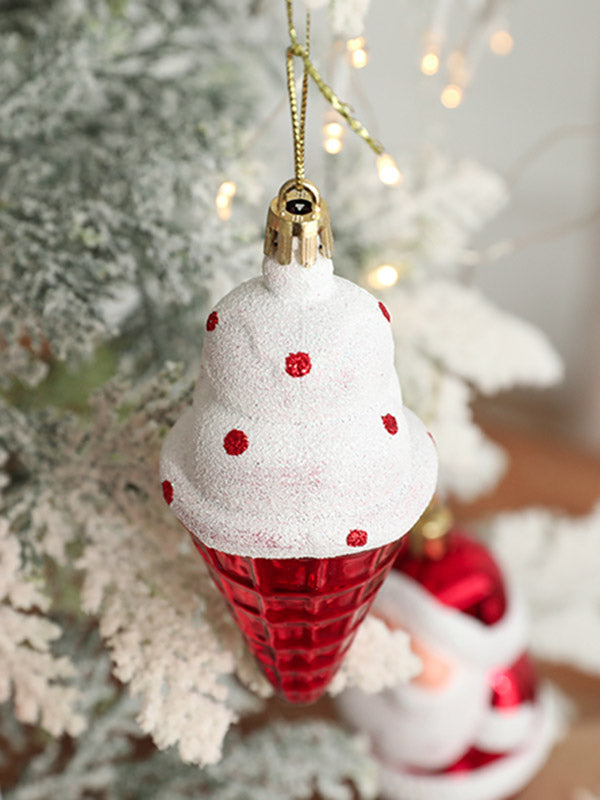 2 pièces nouveau bonhomme de neige maison crème glacée noël arbre décorations pendentif