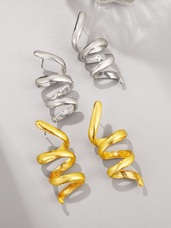 Boucles d'oreilles pendantes géométriques couleur unie