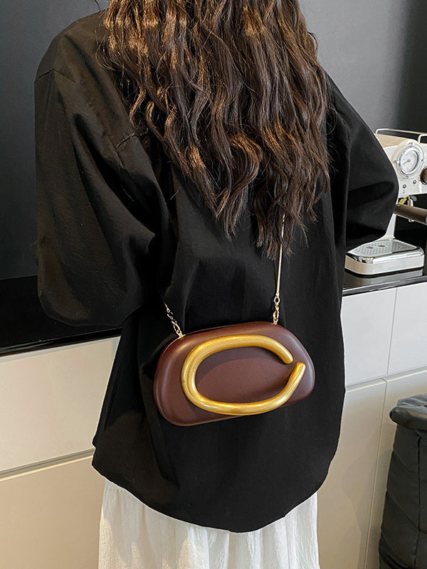 Sac géométrique à chaîne, à empiècements