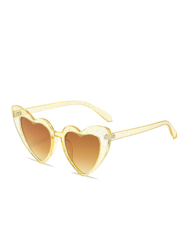 Lunettes de soleil en forme de cœur, anti-UV