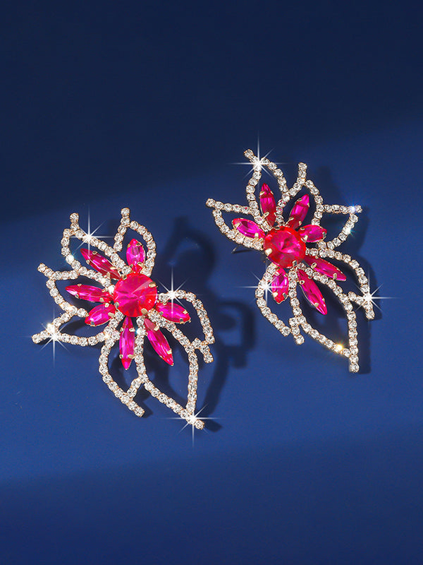 Boucles d'oreilles pendantes en forme de fleur