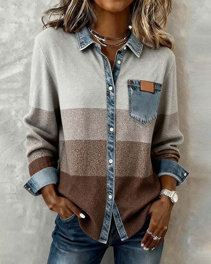 Mara | Chemise en patchwork pour femmes, moderne et décontractée