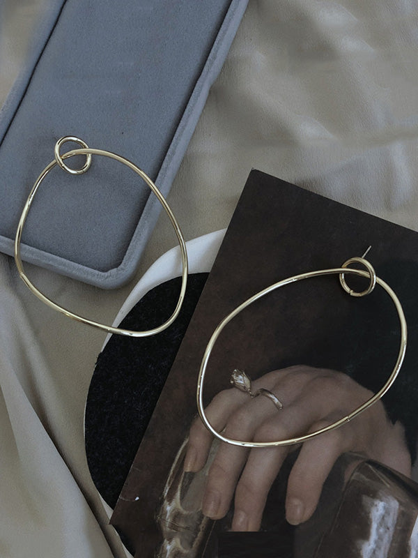 Boucles d'oreilles simples géométriques tendance, chic
