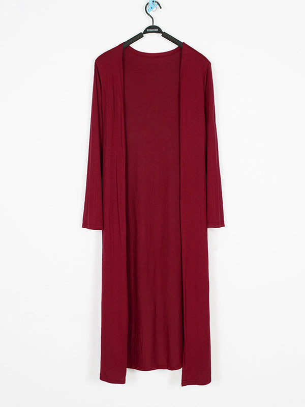 Veste décontractée ample à manches longues, couleur unie