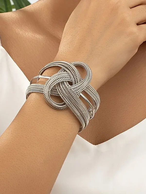 Chaînes Accessoires de bracelet superposés entrelacés géométriques