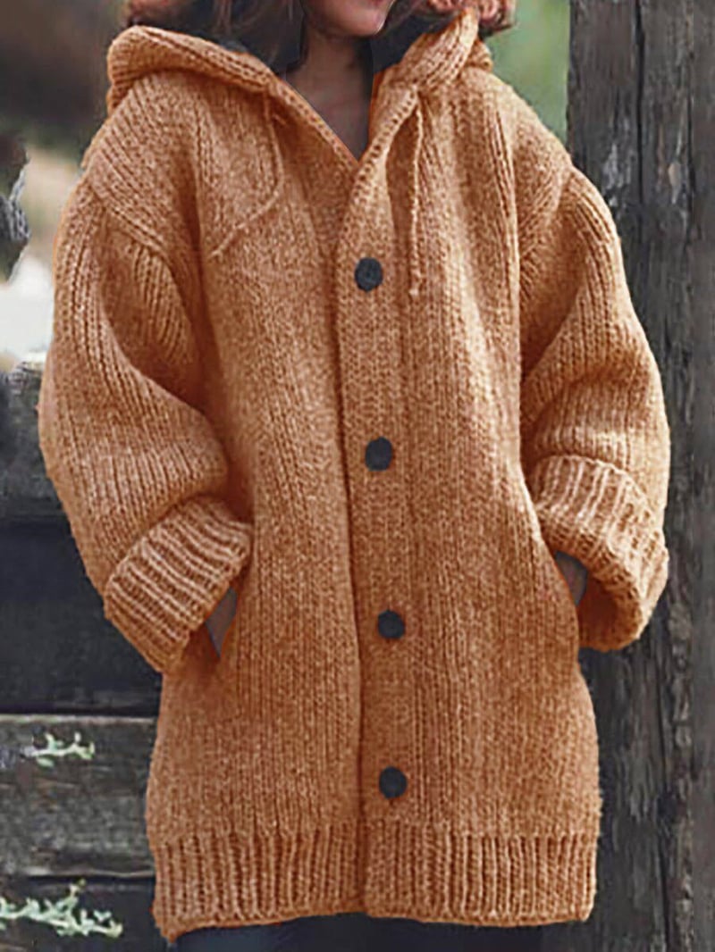 Long gilet pour femmes avec capuche | Chaud