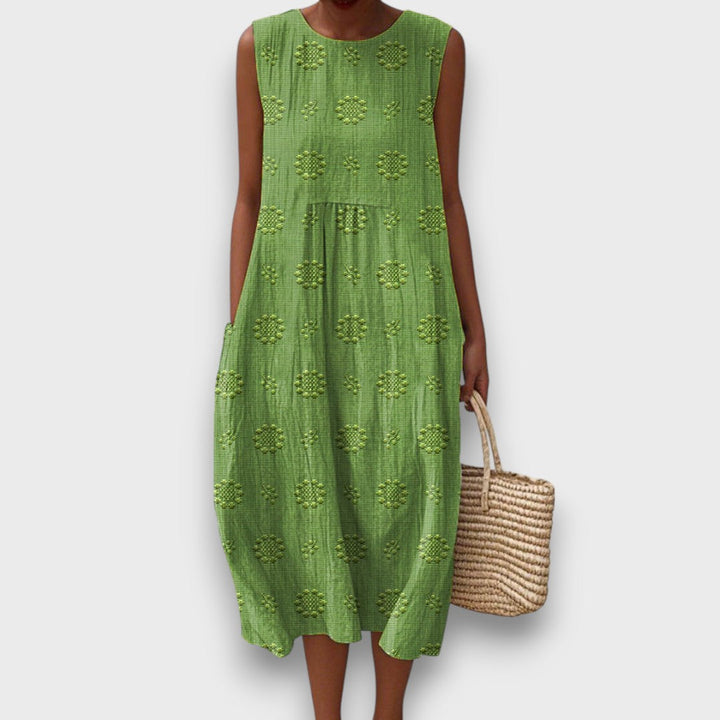 Serava – robe midi brodée