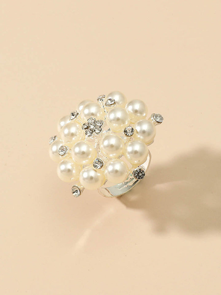 Bague réglable géométrique en forme de fleur
