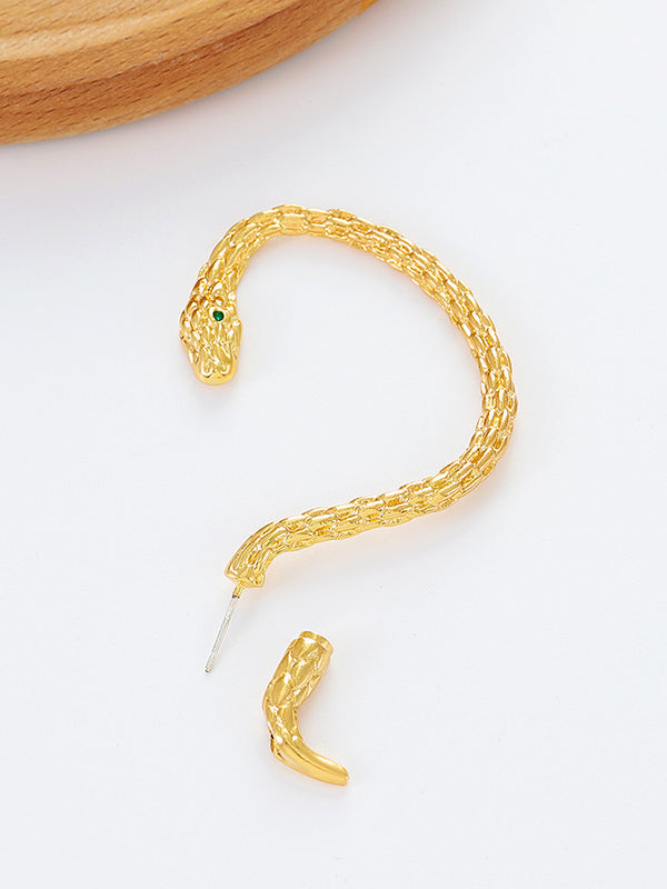 Boucles d'oreilles contour d'oreille en forme de serpent