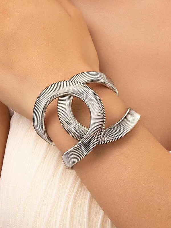 Bracelet réglable ajouré à chaîne, taille ronde