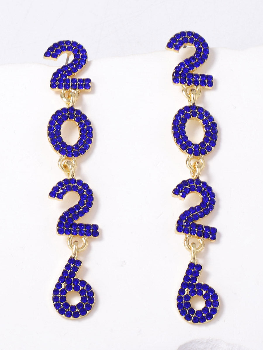 Boucles d'oreilles brillantes à motifs figuratifs, à strass