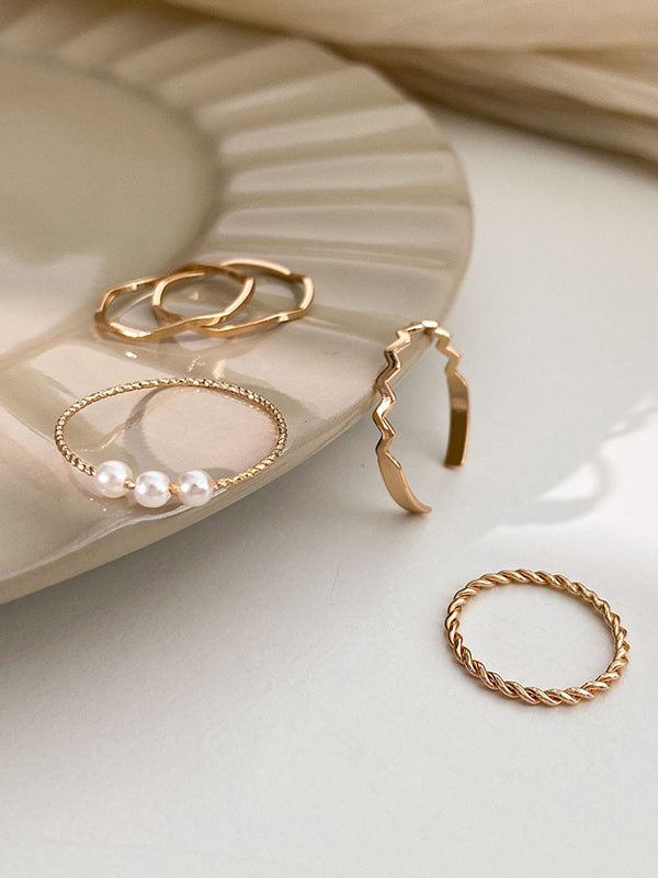 Bague simple décontractée géométrique chic
