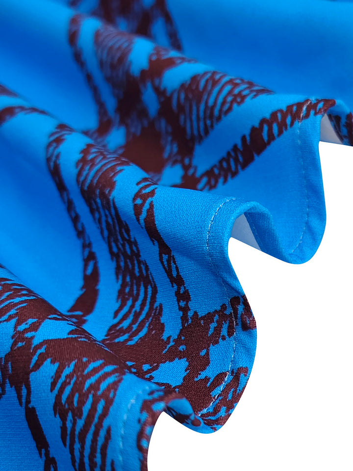 Robe courte asymétrique plissée à manches longues, à manches bouffantes, à carreaux, asymétrique à une épaule, couleur contrastée