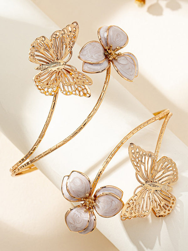 Accessoires de brassard réglables en forme de fleur en forme de papillon