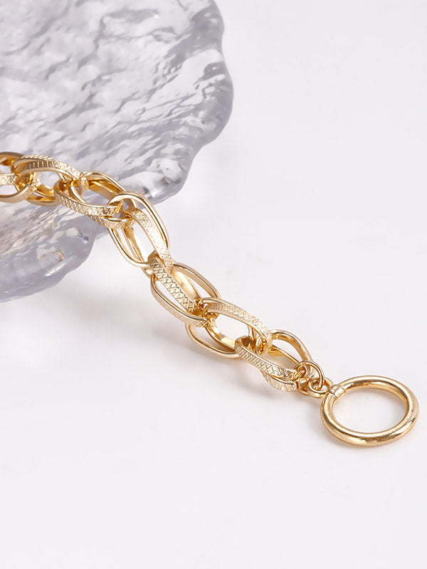 Collier ajouré délicat à chaîne, couleur unie