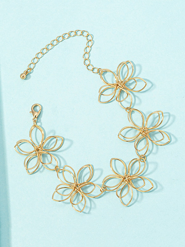 Bracelet ajouré en forme de fleur