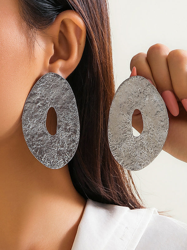 Boucles d'oreilles pendantes géométriques couleur unie