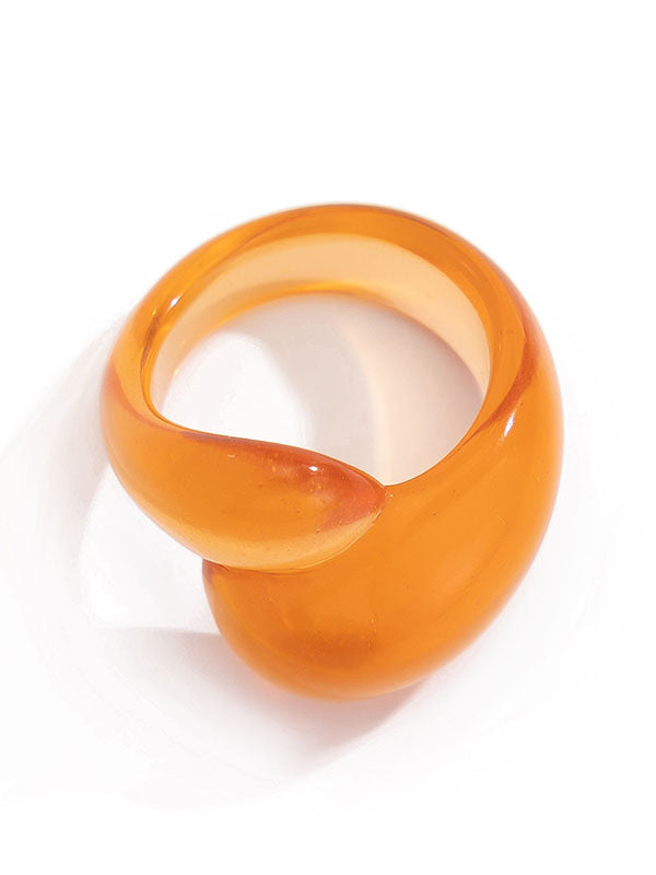 Bague géométrique couleur unie