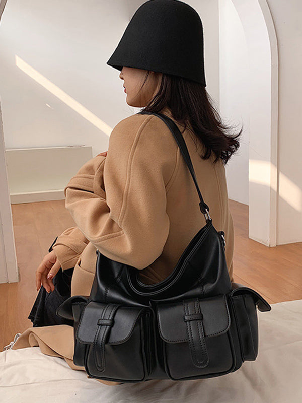 Sac cabas à poches, à empiècements
